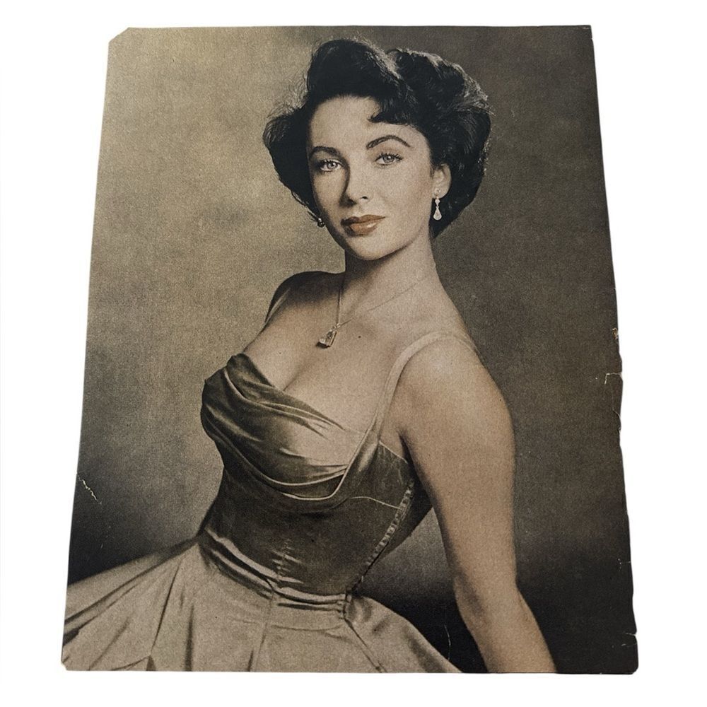 Vintage 1948 Elizabeth Taylor, Actress, Movie Star Photographic Picture EUC